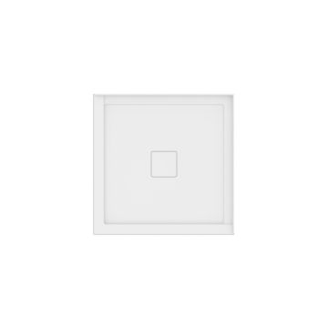 Base de douche Rouge 3636 blanche en coin en acrylique avec drain central