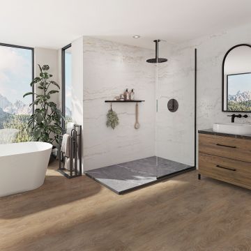 Base de douche Pietra 6036 marbre gris en pierre d'ingénierie