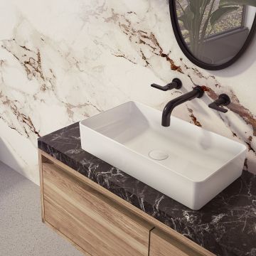 Alta lavabo rectangulaire blanc en céramique