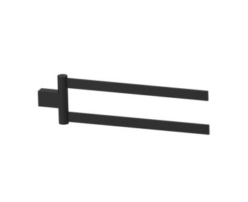 barre à serviette double 18 po pivotant BERLIN 232111 noir mat