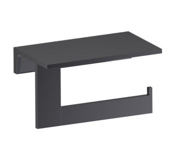 Shelf with porte-papier hygiénique BERLIN 232159-1 noir mat