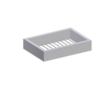 montage muraled panier porte-savon BERLIN 232602 nickel brossé