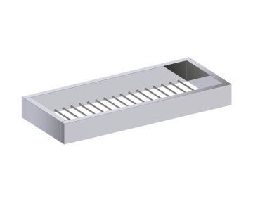 montage muraled Large panier porte-savon BERLIN 232603 nickel poli