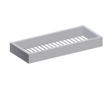 montage muraled Large panier porte-savon BERLIN 232603 nickel brossé
