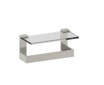 10 po tablette en verre avec barre à serviette BERLIN 232676 nickel brossé