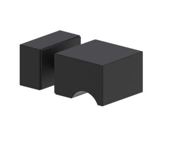poignée simple pour porte de douche BERLIN 2327501 noir mat