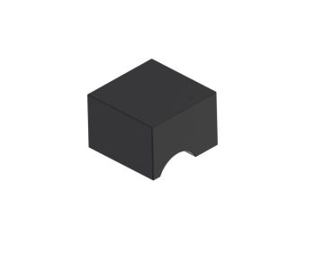 poignée simple pour porte de douche (Knob Only) BERLIN 2327503 noir mat