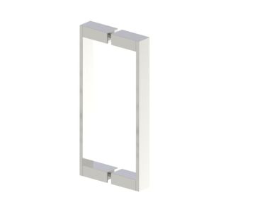 poignée double pour porte de douche 12 po BERLIN 2327812 nickel brossé
