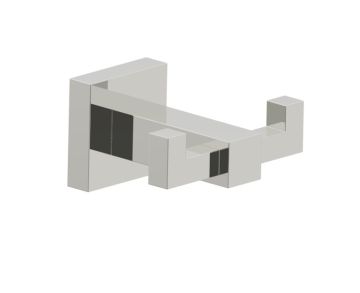 crochet à peignoir double LONDON 248132 nickel poli