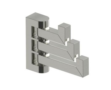 Triple Prong crochet à peignoir LONDON 248133 nickel brossé