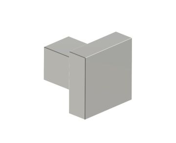 simple Square crochet à peignoir LONDON 248134 nickel poli