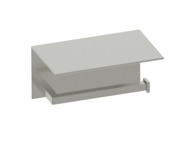 porte-papier hygiénique avec tablette LONDON 248159 nickel brossé