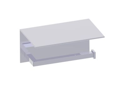 porte-papier hygiénique avec tablette LONDON 248159 chrome poli