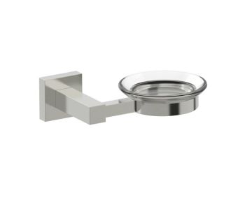 montage muraled porte-savon with Chrome Glass LONDON 248650 nickel brossé