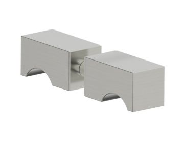 double poignée de porte de douche LONDON 2487502 nickel brossé