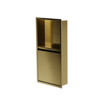 Niche de douche avec porte 24 po x 12 po PVD or