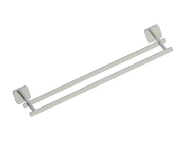 barre à serviette double 18 po MILAN 254182 nickel brossé