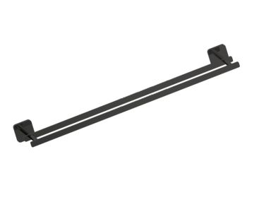 barre à serviette double 24 po MILAN 254242 noir mat
