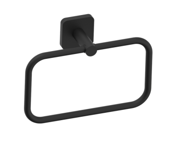 Rectangular anneau porte-serviette MILAN 254460 noir mat