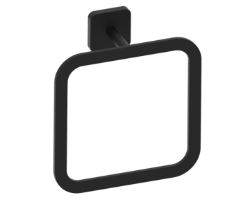 Square anneau porte-serviette MILAN 254464 noir mat