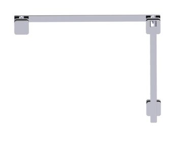 poignée de porte de douche décalée 12 po x 18 po MILAN 25471218 chrome poli