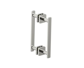 poignée double pour porte de douche 8 po MILAN 2547808 nickel poli