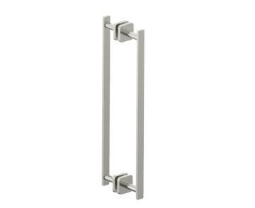 poignée double pour porte de douche 18 po MILAN 2547818 nickel brossé