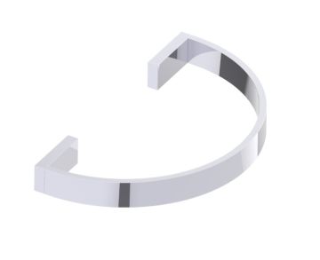 Curved anneau porte-serviette COLOGNE 255463 chrome poli