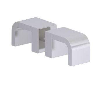 double poignée de porte de douche COLOGNE 2557502 nickel brossé