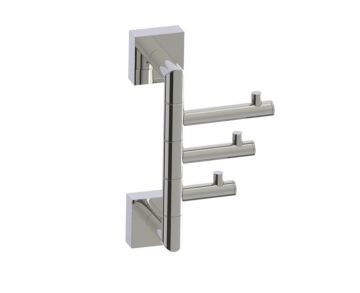 Triple Prong crochet à peignoir MADRID 262133 nickel poli