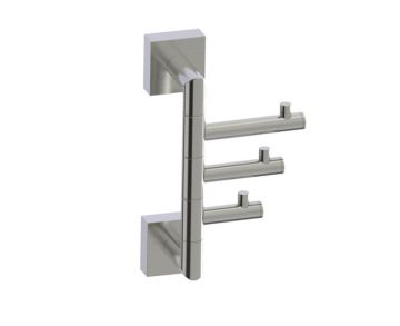 Triple Prong crochet à peignoir MADRID 262133 nickel brossé