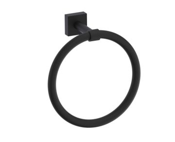 Round anneau porte-serviette MADRID 262460 noir mat