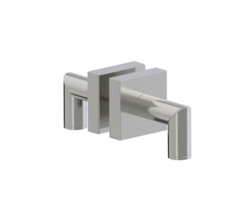 double poignée de porte de douche MADRID 2627502 nickel brossé