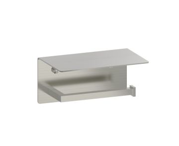 porte-papier hygiénique avec tablette BUILDERS 266159 nickel brossé