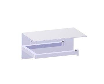 porte-papier hygiénique avec tablette BUILDERS 266159 chrome poli