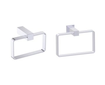Rectangular anneau porte-serviette LISBON 277464 chrome poli