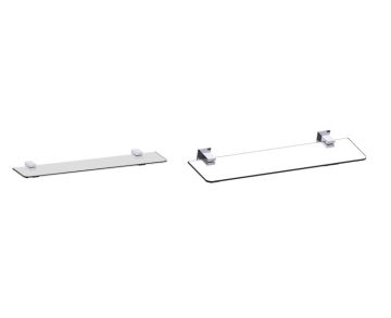 tablette en verre LISBON 277671 chrome poli