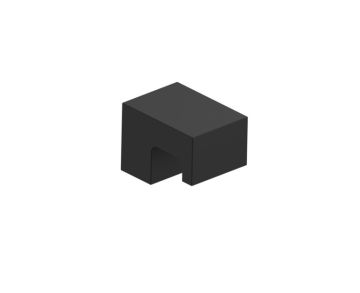 poignée simple pour porte de douche (Knob Only) LISBON 2777503 noir mat