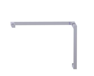 poignée de porte de douche décalée 12 po x 18 po MUNICH 28871218 chrome poli