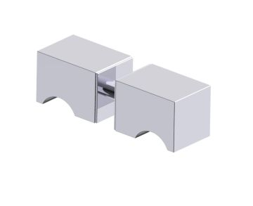 double poignée de porte de douche MUNICH 2887502 chrome poli