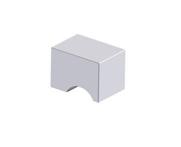 poignée simple pour porte de douche (Knob Only) MUNICH 2887503 chrome poli