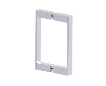 poignée double pour porte de douche 8 po MUNICH 2887808 chrome poli