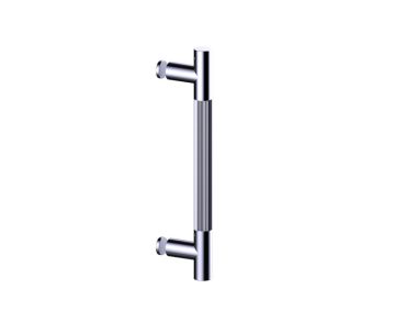 8 po poignée simple pour porte de douche moleté droit 3107508 chrome poli