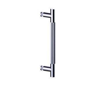 12 po poignée simple pour porte de douche moleté droit 3107512 chrome poli