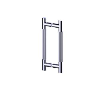 poignée double pour porte de douche 8 po moleté droit 3107808 chrome poli