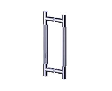 poignée double pour porte de douche 12 po moleté droit 3107812 chrome poli