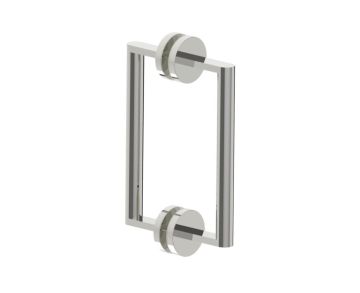 poignée double pour porte de douche 8 po FRANKFURT 3137808 nickel poli