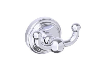 crochet à peignoir double FLORENCE 322132 chrome poli