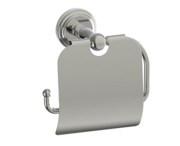 porte-papier hygiénique avec couvercle FLORENCE 322153 nickel poli