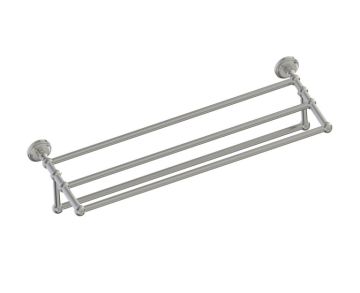 tablette porte-serviettes avec barre à serviette FLORENCE 322442 nickel brossé